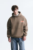 Oversize Yıkamalı Kapüşonlu Sweatshirt