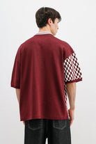 Polo Yaka Baskılı Oversize Tişört