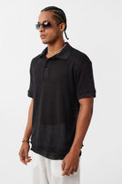 Polo Yaka Triko Oversize Tişört