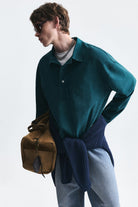 Relax Fit Polo Yaka Sweatshirt