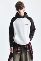 Renk Bloklu Kapüşonlu Sweatshirt