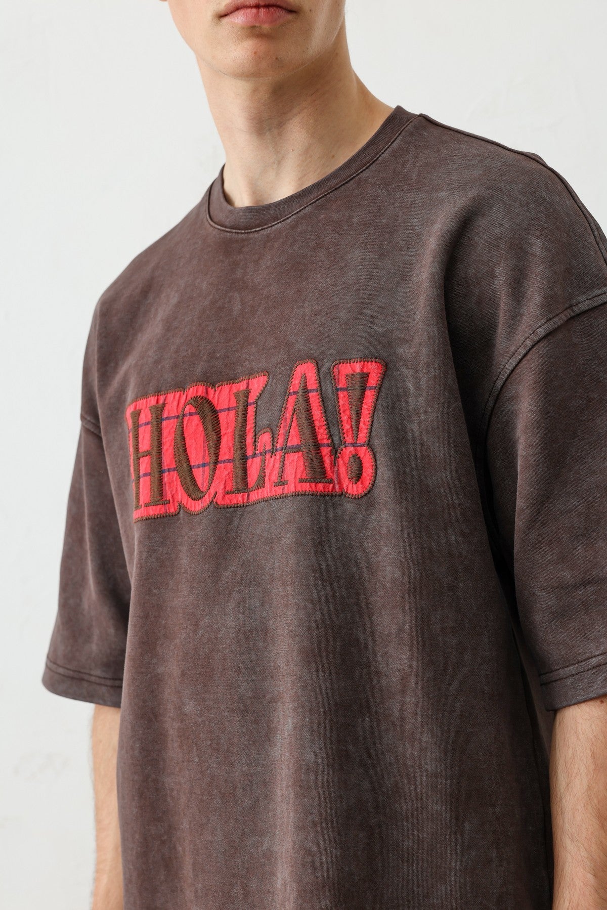 Yıkamalı Baskılı Oversize Tişört