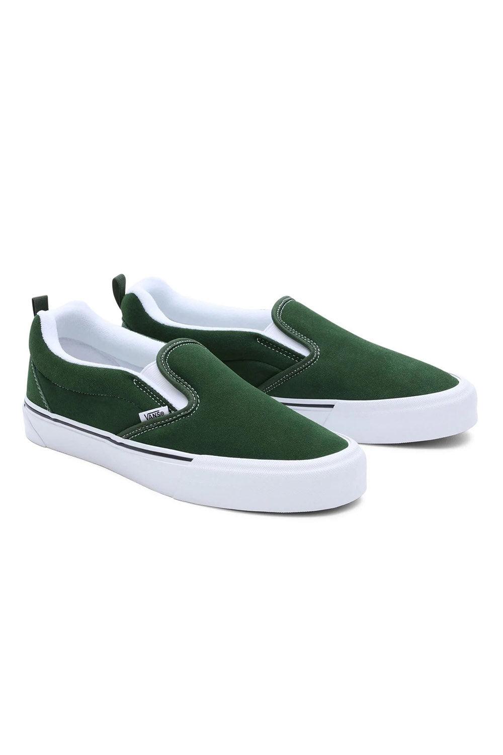 Vans-Knu Slip Green / True White-Sneakers-2-roqelvaxirum.shop