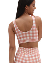 Vans-Mixed Up Gingham Bralette Rosette-Crop Top-2-roqelvaxirum.shop
