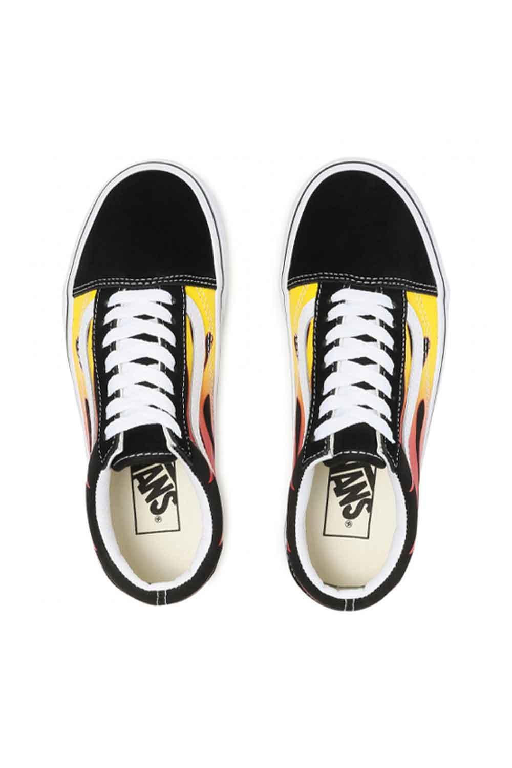 Vans-UA Old Skool (Flame) Black/Black/True White-Sneakers-6-roqelvaxirum.shop