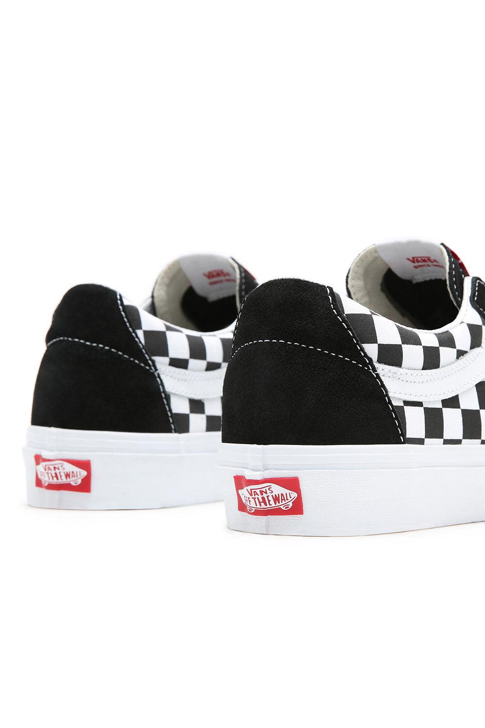 Vans-UA SK8-Low Canvas Suede Black Checkerboard-Sneakers-5-roqelvaxirum.shop