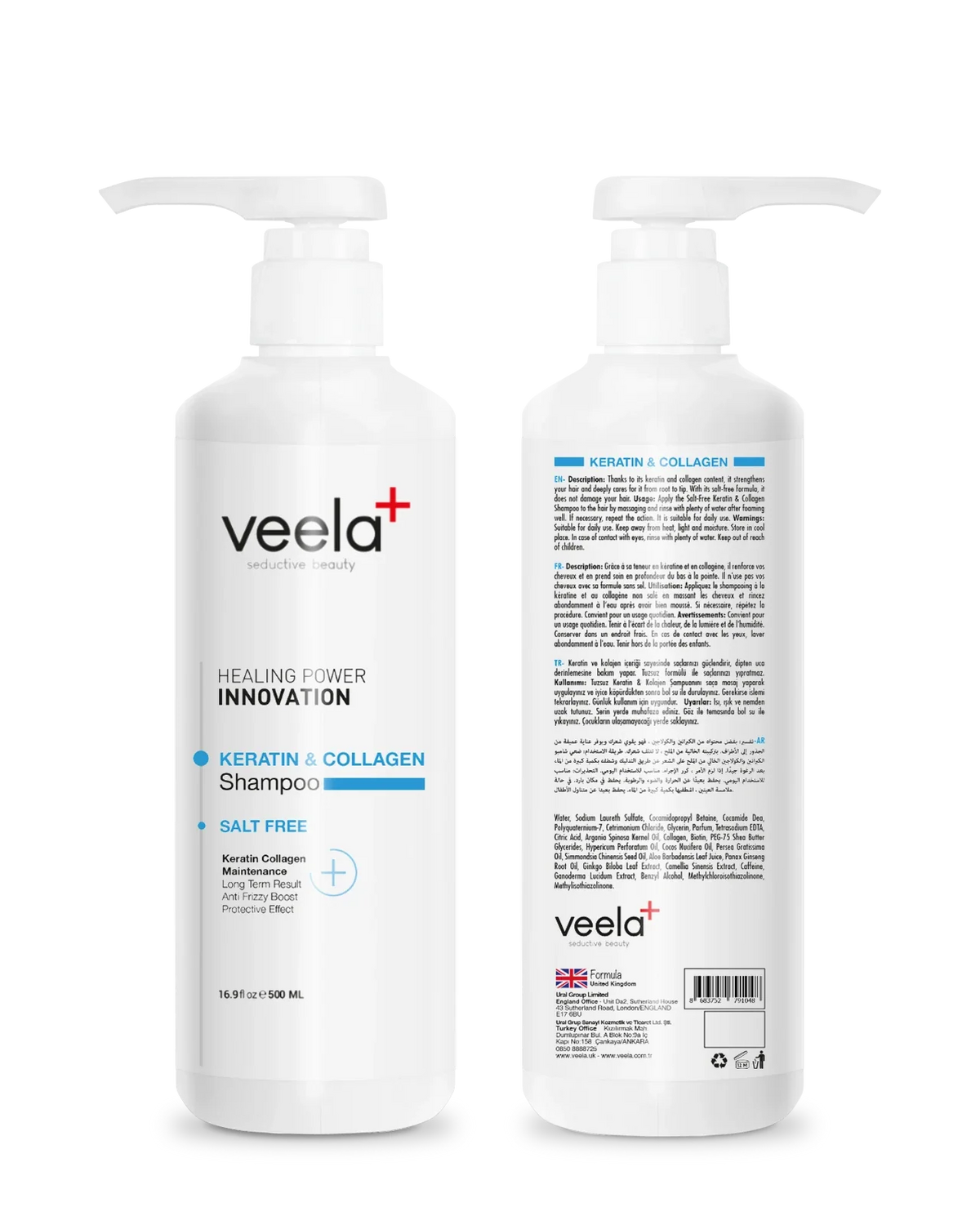 Yıpranmış Saçlar İÇin Kolajen Ve Keratin Bakım Şampuanı Keratin & Collagen Shampoo