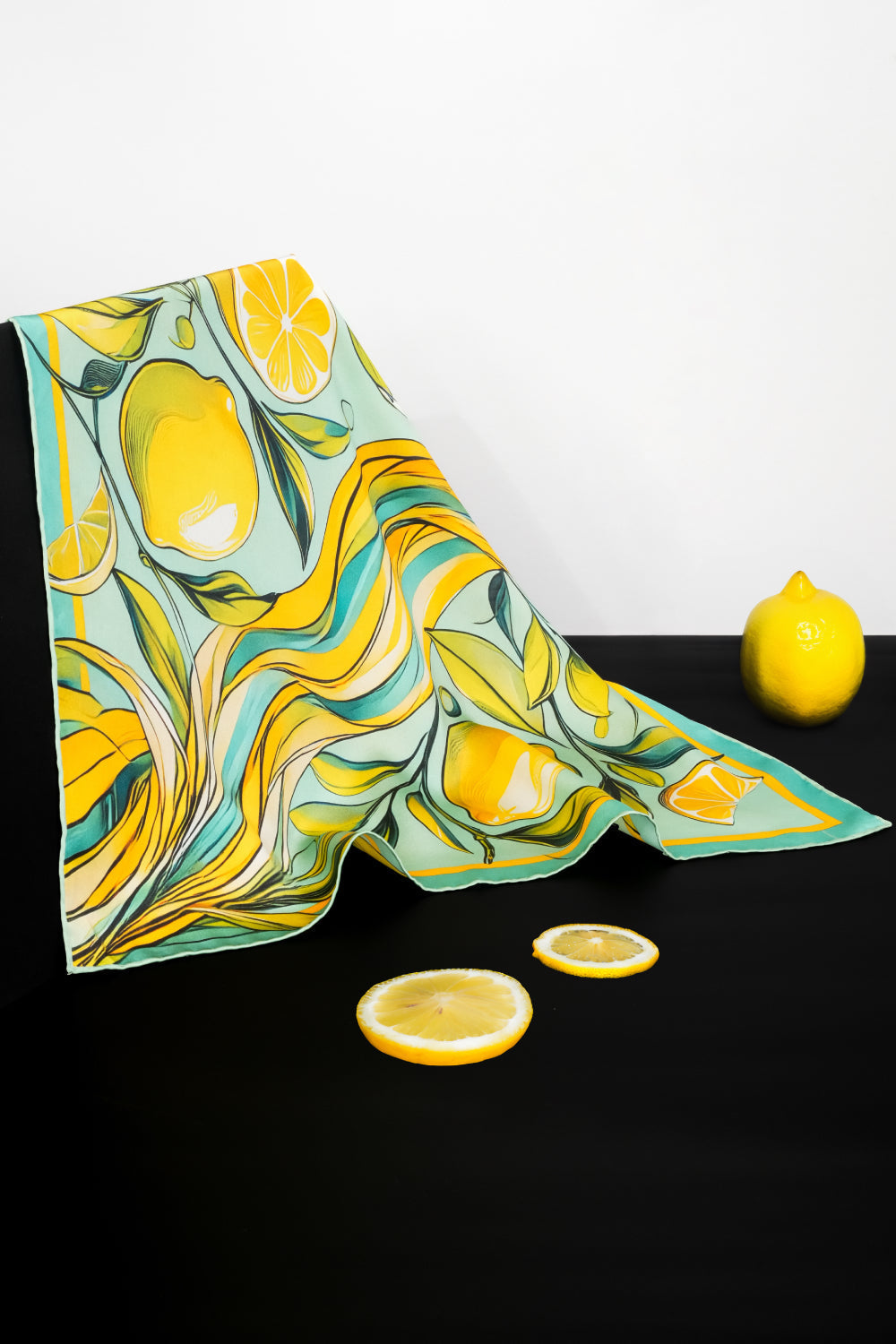 Lemon Daze %100 İpek Fular - 4