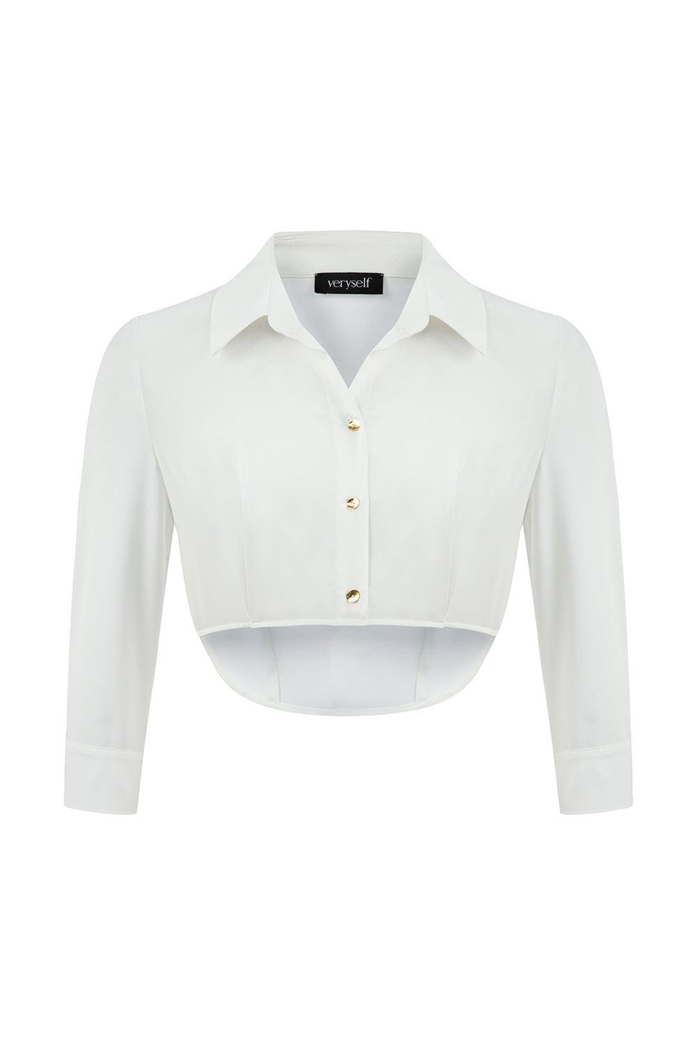Veryself-Blair Crop Shirt-Gömlek-1-roqelvaxirum.shop