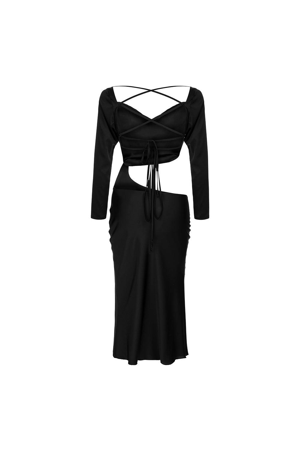 Veryself-Onyx Cut-out Dress-Elbise-4-roqelvaxirum.shop