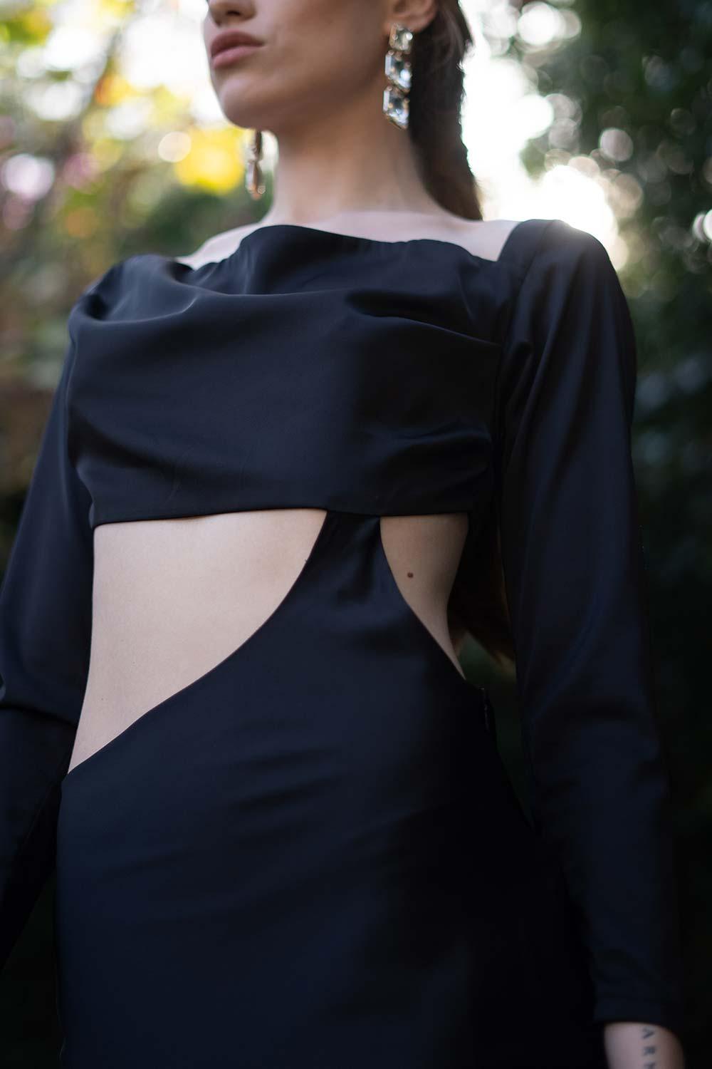 Veryself-Onyx Cut-out Dress-Elbise-7-roqelvaxirum.shop