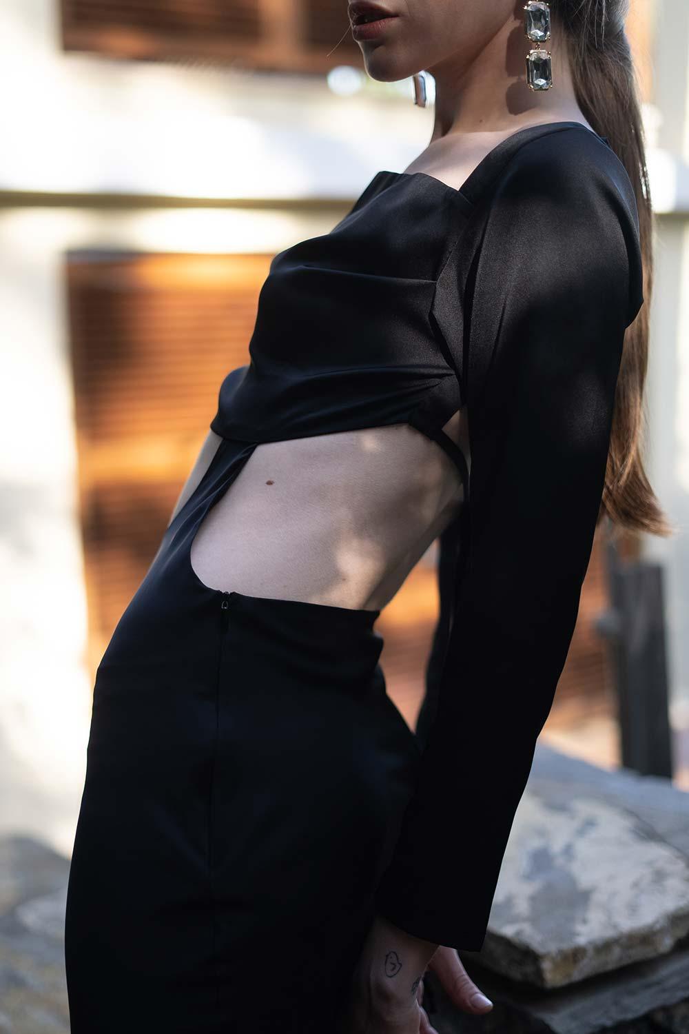 Veryself-Onyx Cut-out Dress-Elbise-8-roqelvaxirum.shop