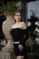 Veryself-Perception Feathered Corset-Top-4-roqelvaxirum.shop