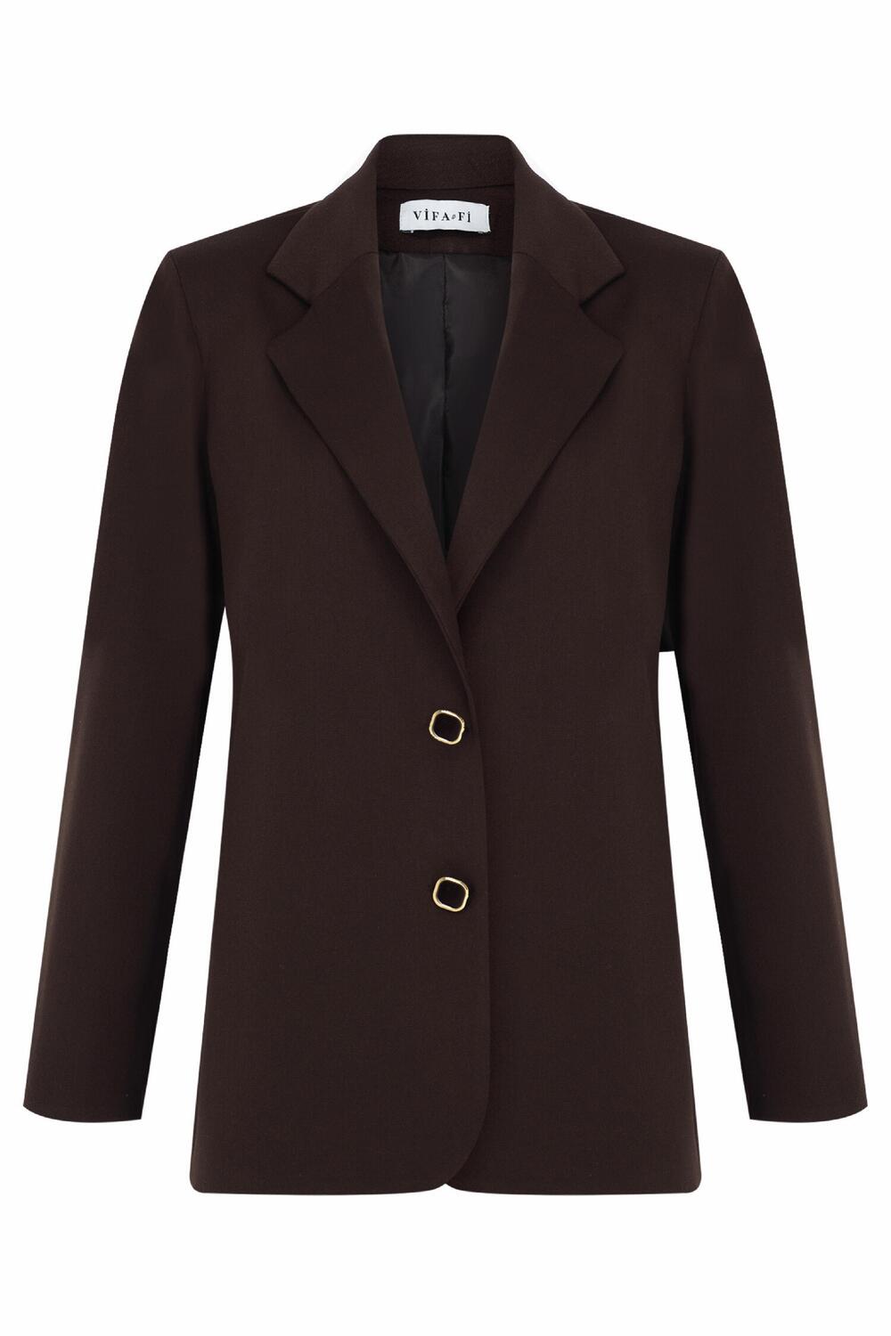 Vifafi-Acı Kahve Gabardin Ceket-Ceket-1-roqelvaxirum.shop