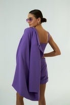 Vifafi-Purple Royal Mor Oversize Ceket Elbise-Ceket-2-roqelvaxirum.shop