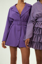 Vifafi-Purple Royal Mor Oversize Ceket Elbise-Ceket-7-roqelvaxirum.shop