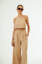 Vifafi-Sahara Krem Palazzo Pantolon-Pantolon-6-roqelvaxirum.shop