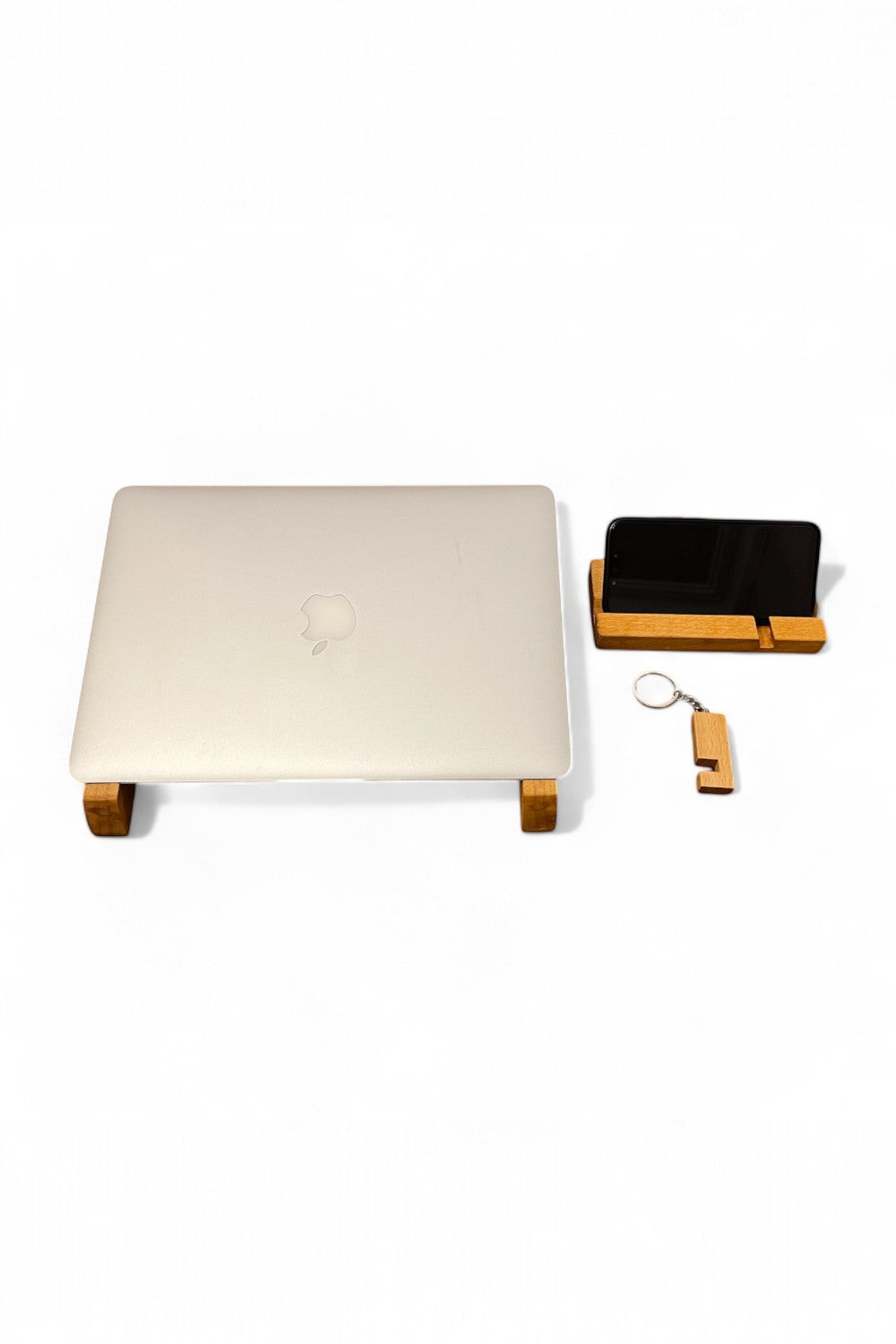 Vune Concept-El Yapımı Ahşap Laptop Ve Telefon Standı Seti-Laptop Standı-1-roqelvaxirum.shop