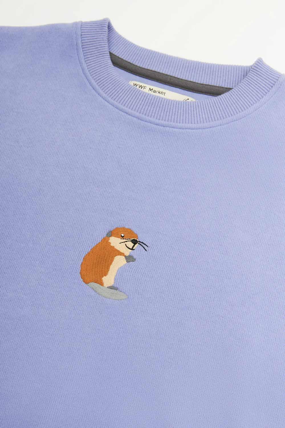 WWF Market-Beaver Kit Sweatshirt - Lilac-Sweatshirts & Hoodies-2-roqelvaxirum.shop