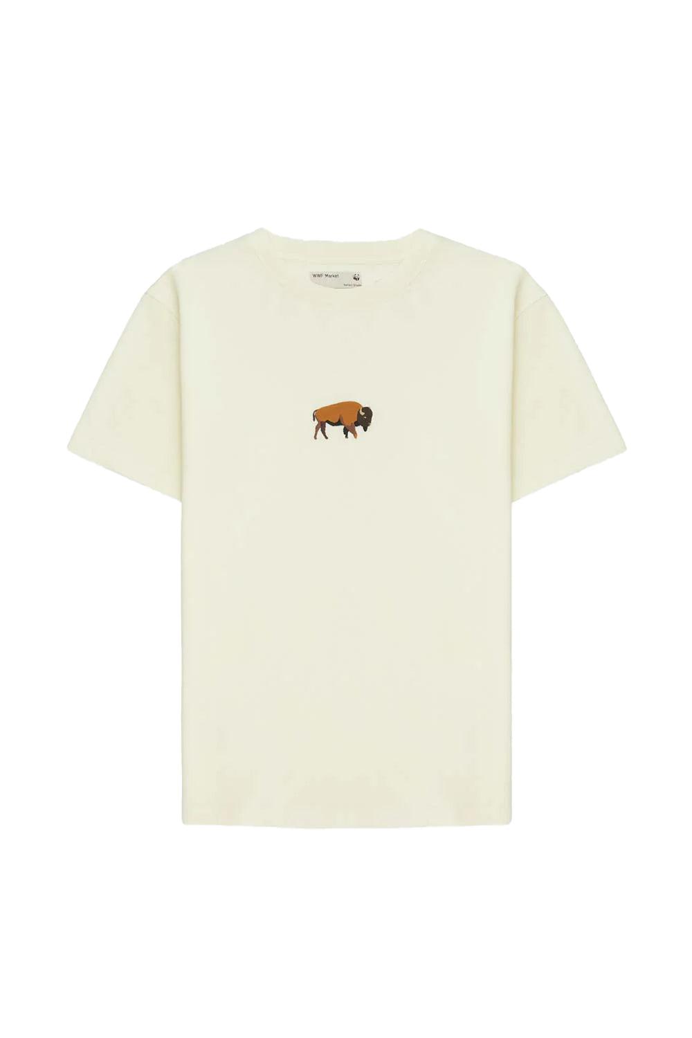WWF Market-Bizon T-Shirt - Bej-T-Shirts-1-roqelvaxirum.shop