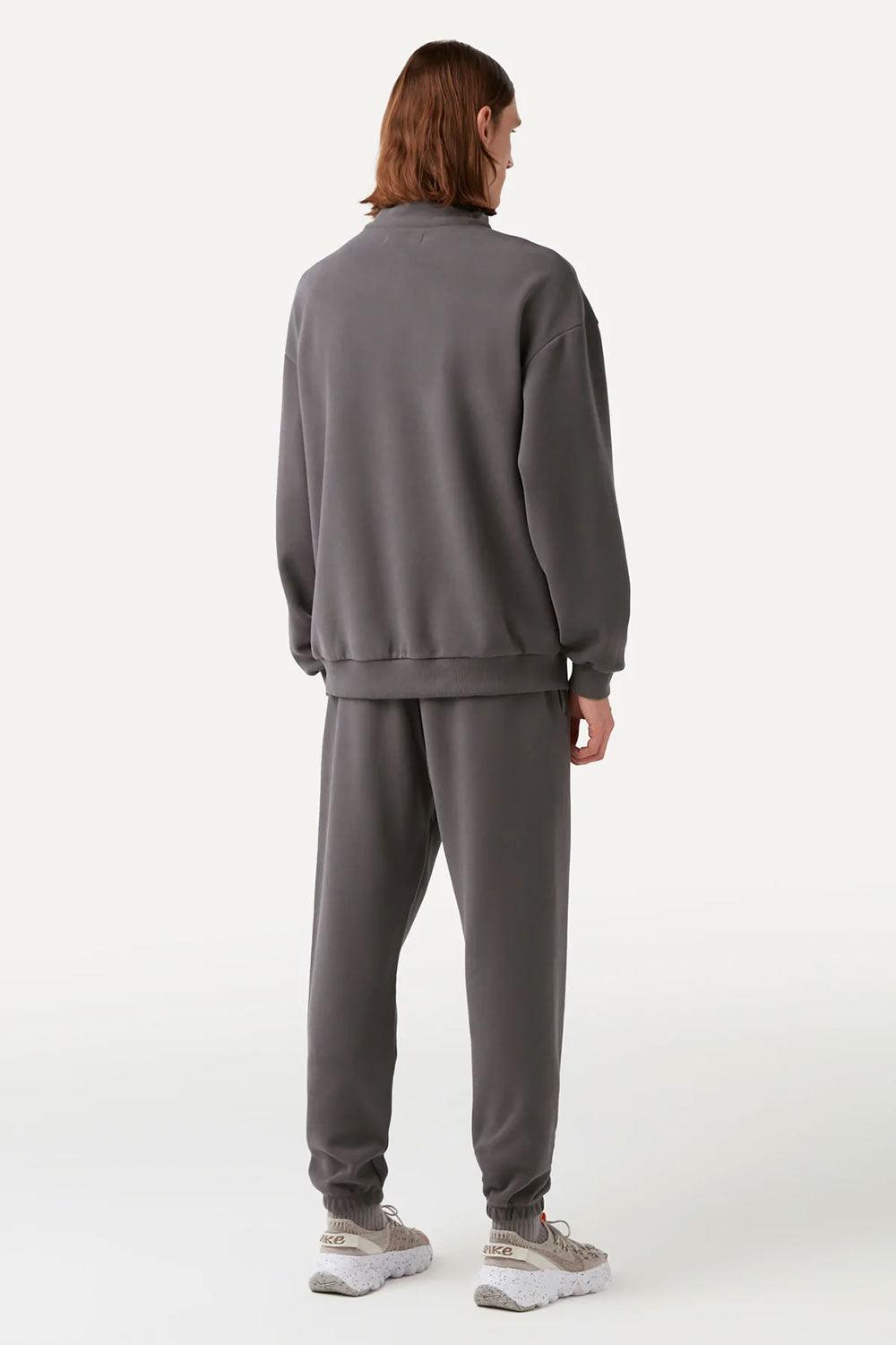 WWF Market-Küçük Mavi Balıkçıl Q-Zip Sweatshirt - Koyu Gri-Sweatshirts & Hoodies-2-roqelvaxirum.shop