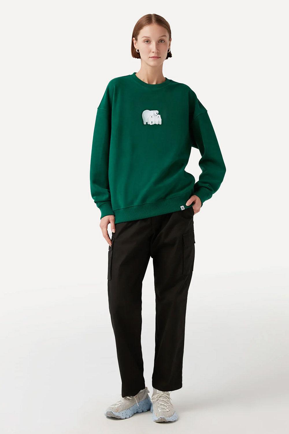 WWF Market-Kutup Ayıları Sweatshirt - Koyu Yeşil-Sweatshirts & Hoodies-3-roqelvaxirum.shop