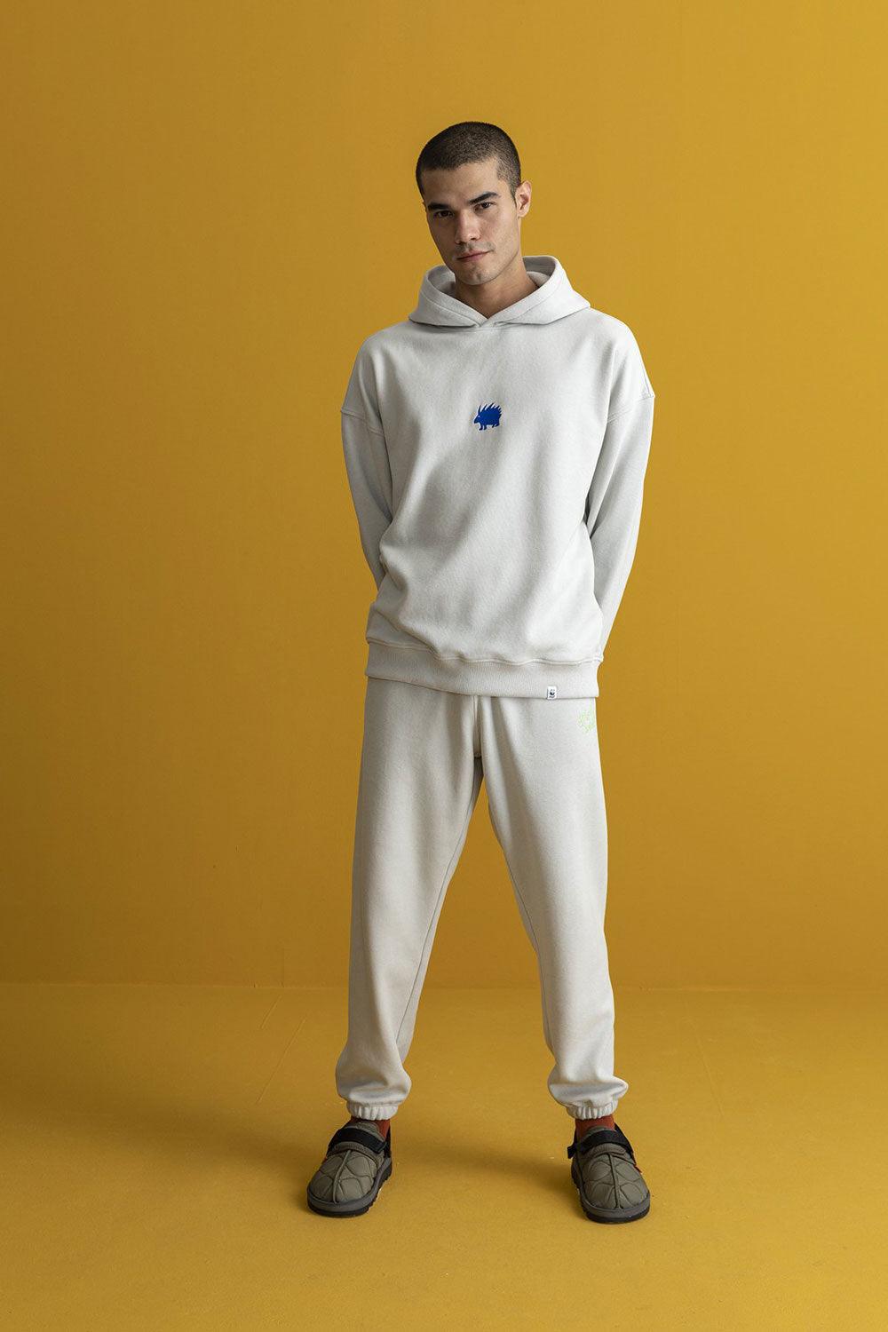 WWF Market-Lar Oklu Kirpi Hoodie - Gri-Sweatshirts & Hoodies-8-roqelvaxirum.shop