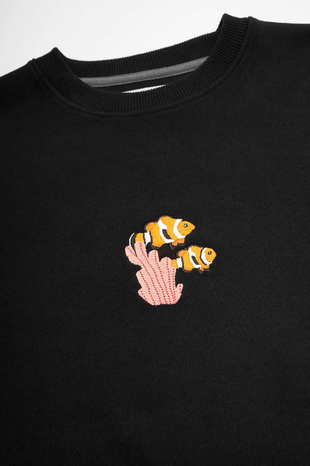 WWF Market-Palyaço Balığı Sweatshirt - Siyah-Sweatshirts & Hoodies-2-roqelvaxirum.shop