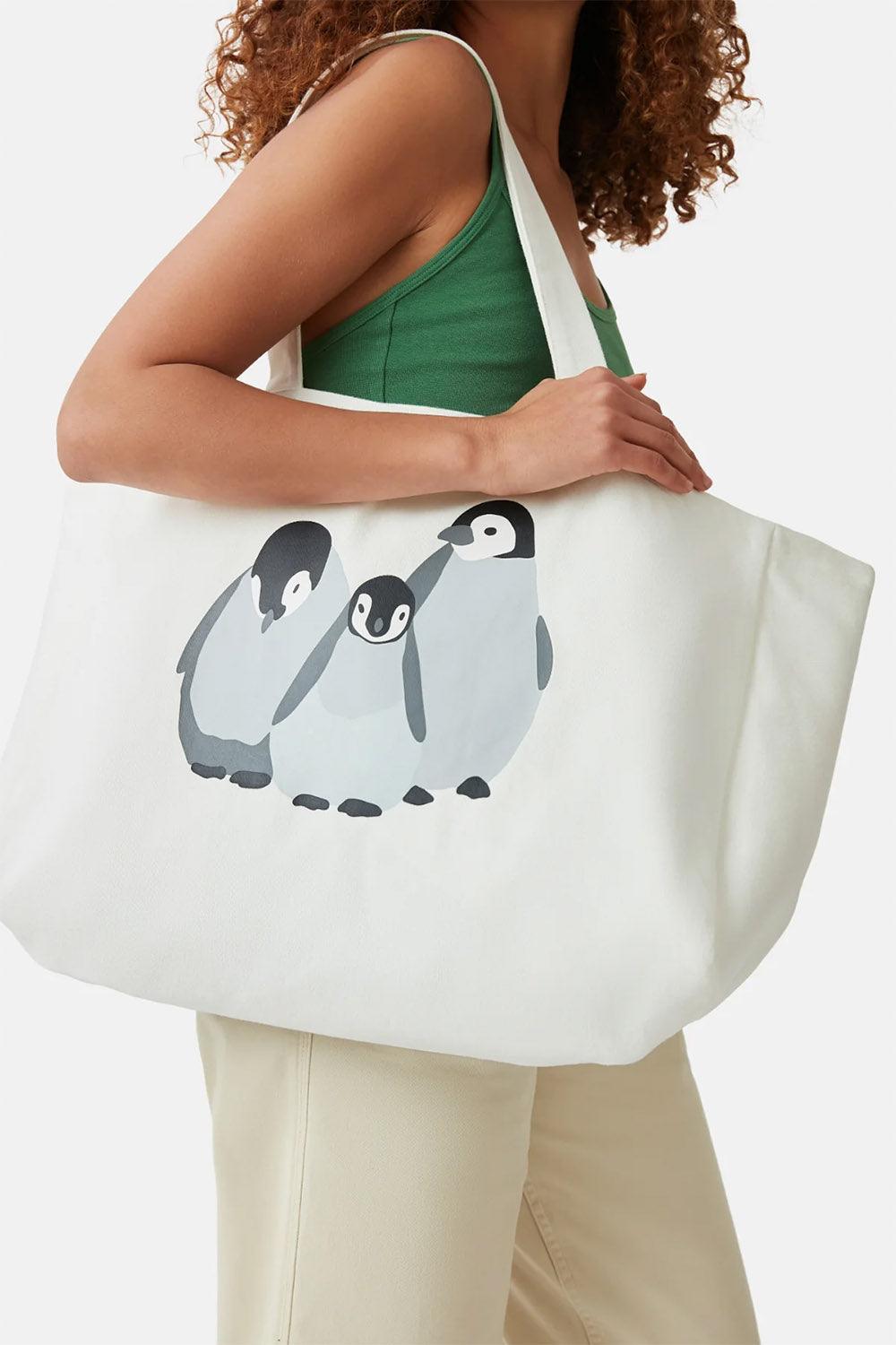 WWF Market-Yavru İmparator Penguen Çanta - Ekru-Bez Çanta-2-roqelvaxirum.shop