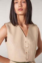 Wabi Sabi-Cle Bej Yelek-Yelek-3-roqelvaxirum.shop