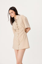 Wabi Sabi-Dorato Bej Elbise-Elbise-4-roqelvaxirum.shop