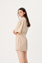 Wabi Sabi-Dorato Bej Elbise-Elbise-7-roqelvaxirum.shop