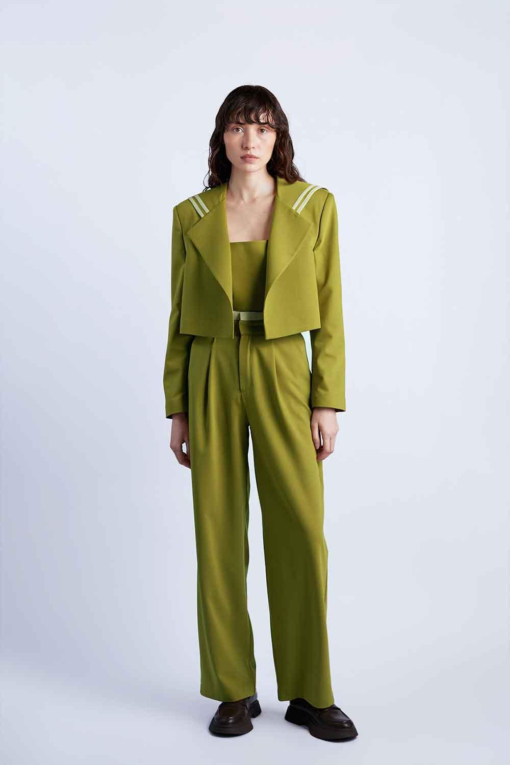 Wabi Sabi-Sail Crop Yeşil Ceket-Ceket-1-roqelvaxirum.shop