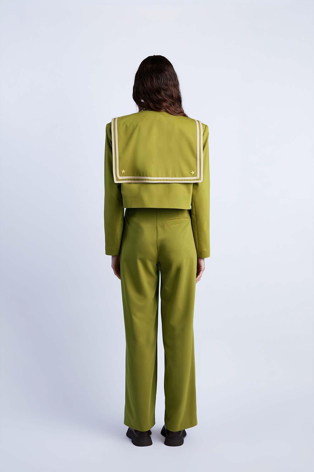 Wabi Sabi-Sail Crop Yeşil Ceket-Ceket-5-roqelvaxirum.shop