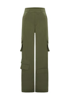 Wabi Sabi-Vento Haki Saten Pantolon-Pantolon-2-roqelvaxirum.shop