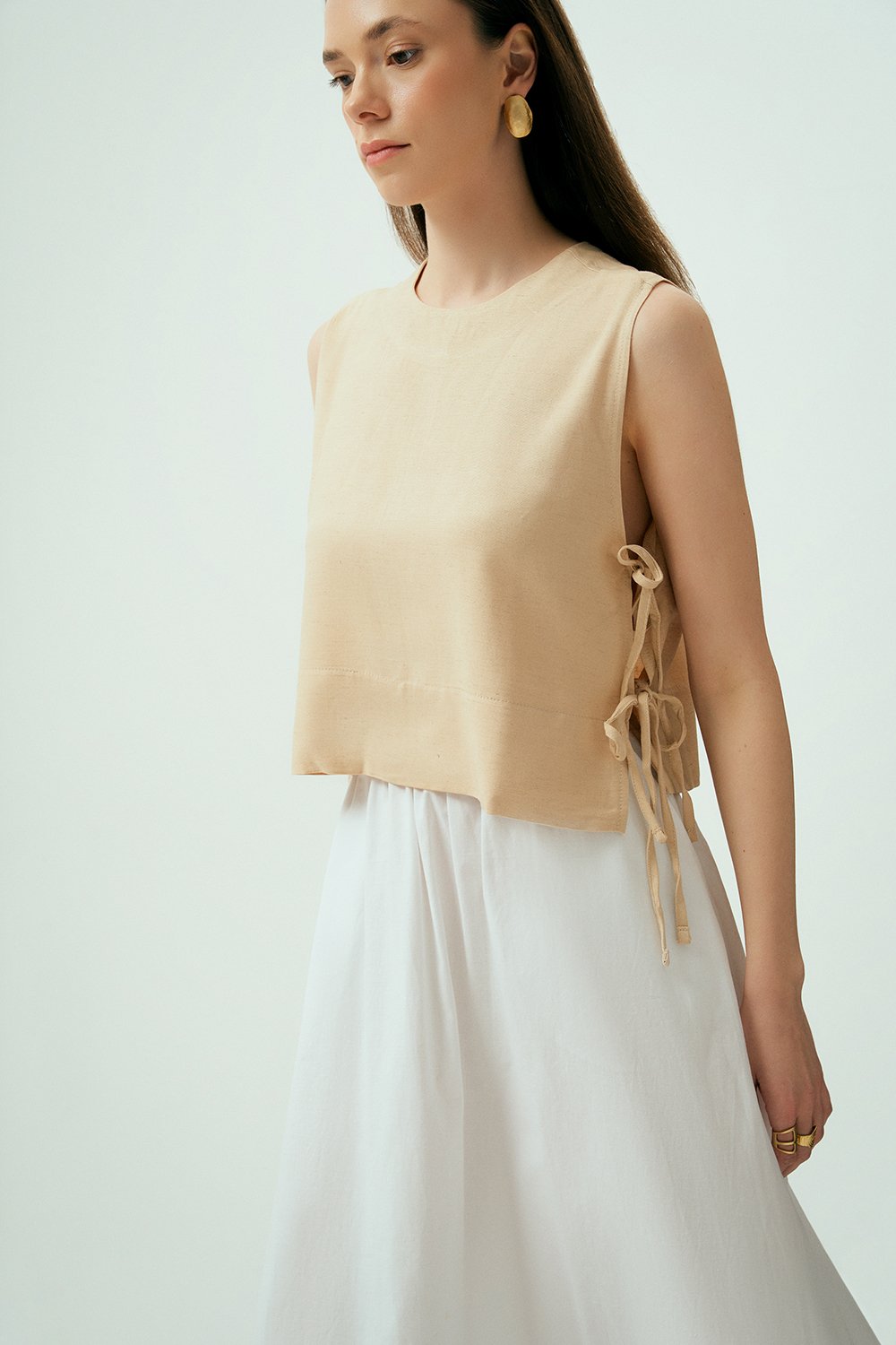 Wear Three Points-Luna Keten Top-Gömlek-1-roqelvaxirum.shop