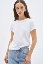Wear Three Points-White Ribana T-shirt-T-Shirts-2-roqelvaxirum.shop