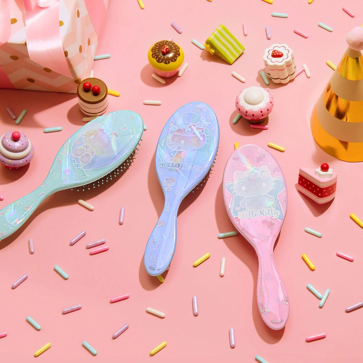 Wet Brush Hello Kitty Dolaşık Açıcı Saç Fırçası Yeşil