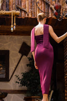 Wingcott-Şal Detaylı Strech Maxi Elbise-Elbise-2-roqelvaxirum.shop