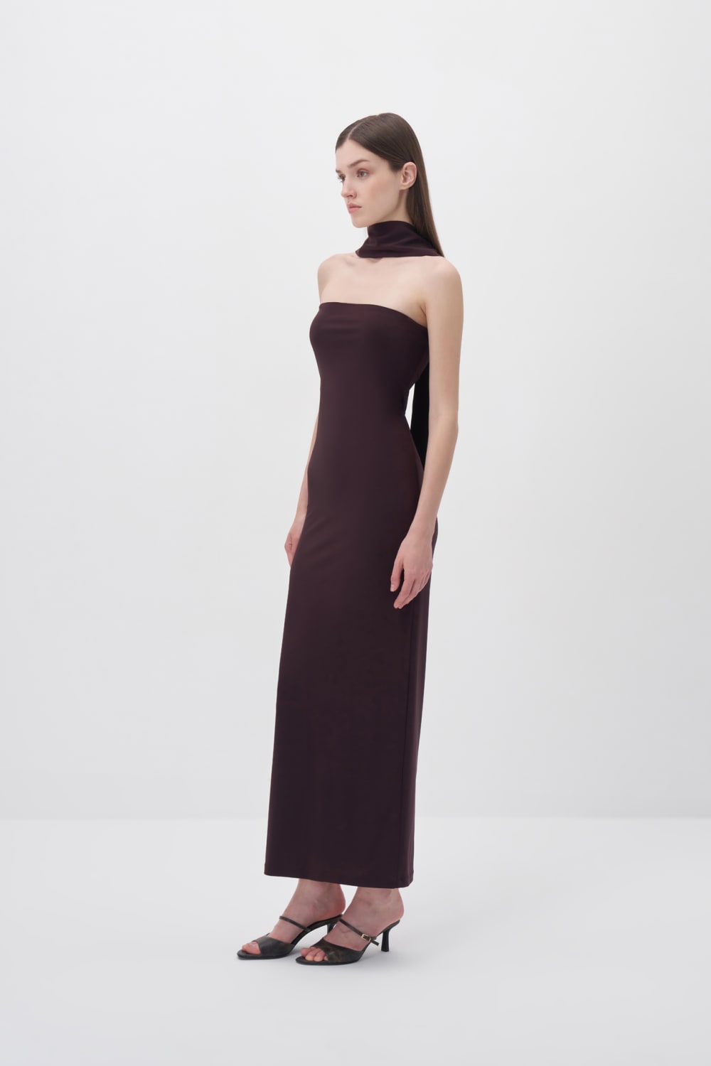 Wingcott-Şal Detaylı Strech Maxi Elbise-Elbise-3-roqelvaxirum.shop