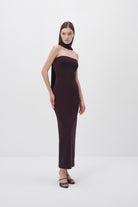 Wingcott-Şal Detaylı Strech Maxi Elbise-Elbise-4-roqelvaxirum.shop
