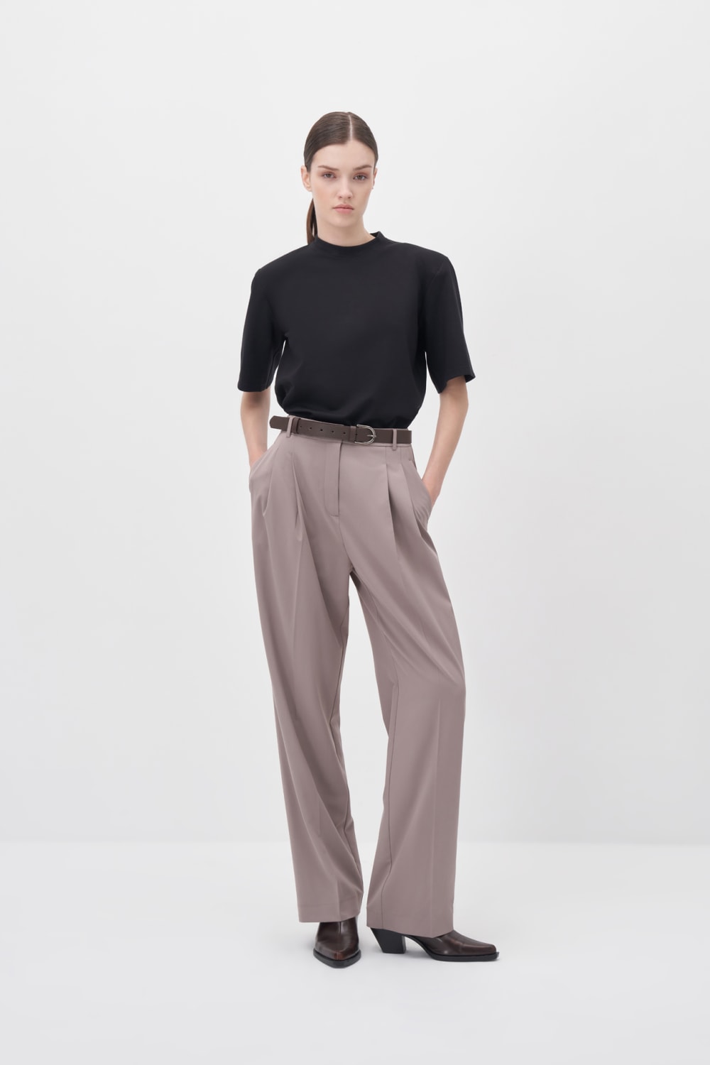 Wingcott-Vizon Çift Pileli Geniş Kesim Pantolon-Pantolon-3-roqelvaxirum.shop