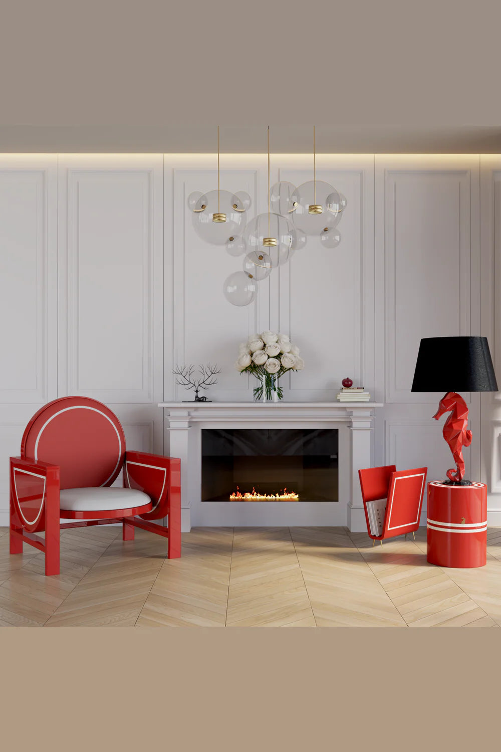 Wonderland Design Atelier-Kırmızı Beyaz Lake Sehpa-Sehpa-3-roqelvaxirum.shop