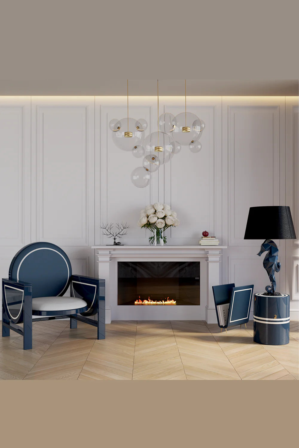 Wonderland Design Atelier-Lacivert Beyaz Lake Sehpa-Sehpa-3-roqelvaxirum.shop