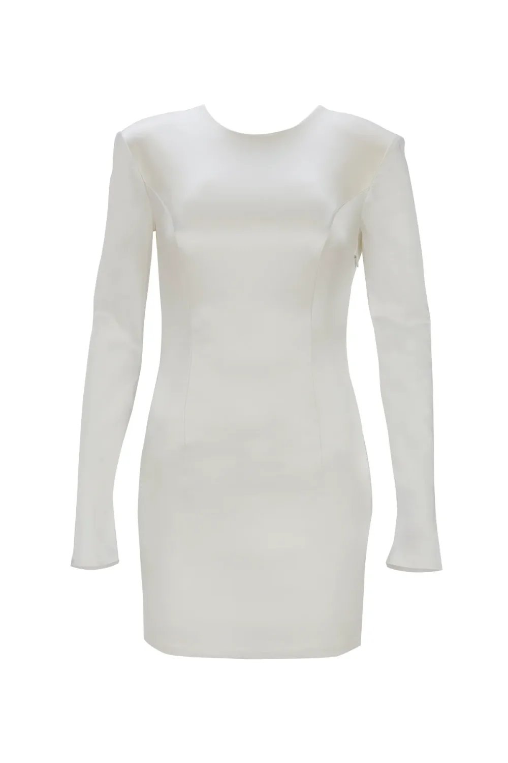 Yelda Alatekin-Lyra White Mini Dress-Elbise-4-roqelvaxirum.shop
