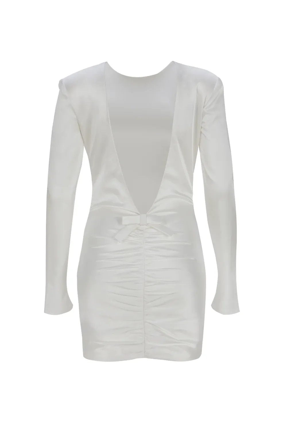 Yelda Alatekin-Lyra White Mini Dress-Elbise-5-roqelvaxirum.shop