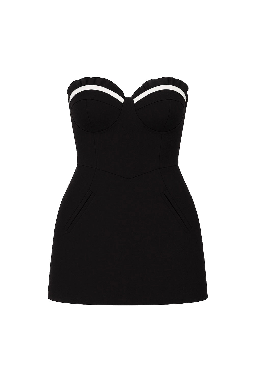 Seraphina Black & White Mini Dress - 1