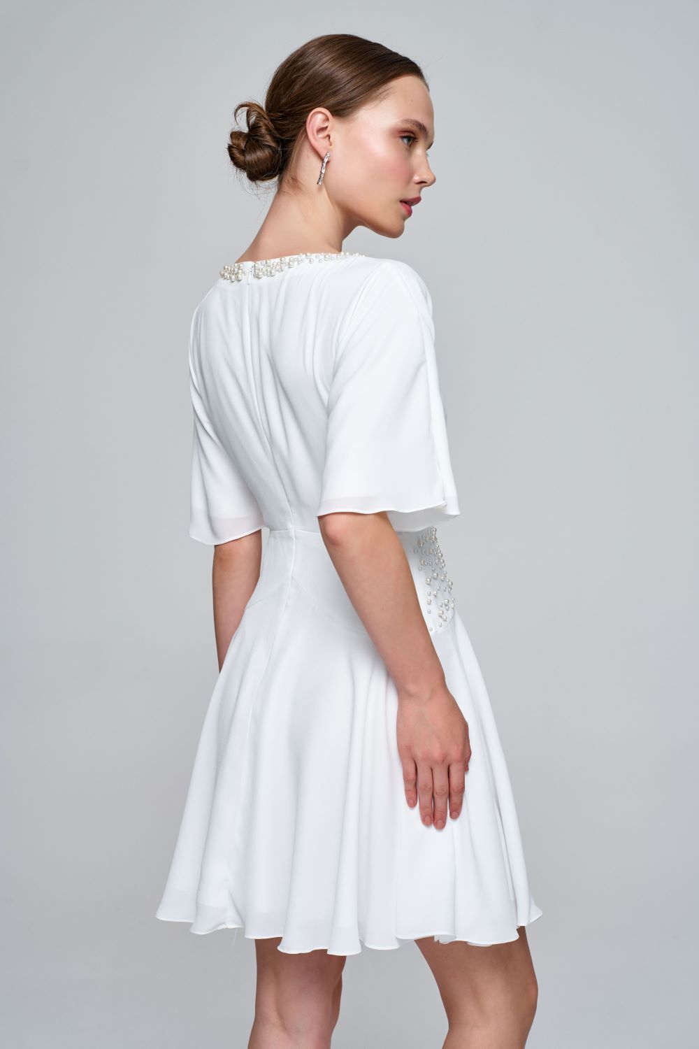 Zeynep Kaya-İnci Korsajlı Kloş Elbise-Elbise-2-roqelvaxirum.shop