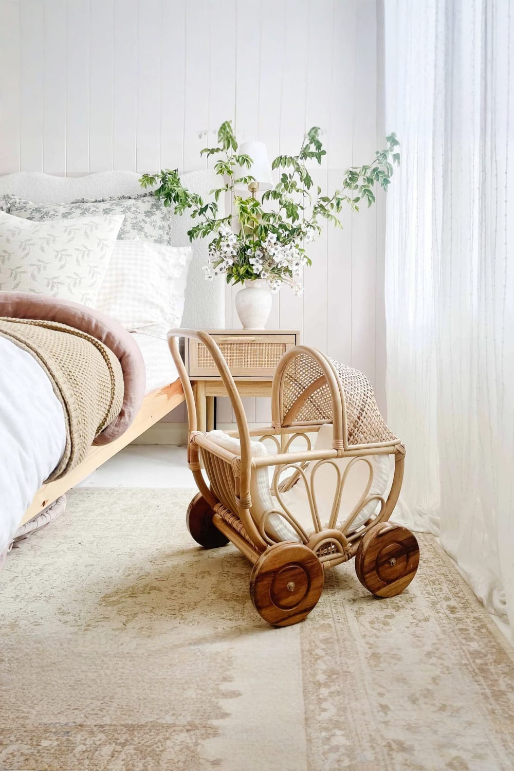 Zoa Collection-Rattan Oyuncak Çiçekli Bebek Arabası-Sepet-1-roqelvaxirum.shop