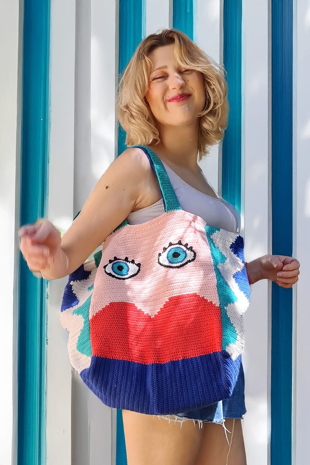 Zone Design Store-El Örgüsü Omuz Çantası - Şaşko-Omuz Çantası-3-roqelvaxirum.shop